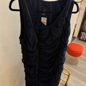Elegant Navy Sleeveless Dress